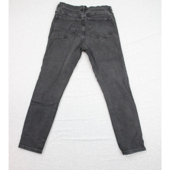 J Crew Jeans Womens Size 29 Black Denim 9" High-Rise Skinny Stretch - Picture 2 of 8